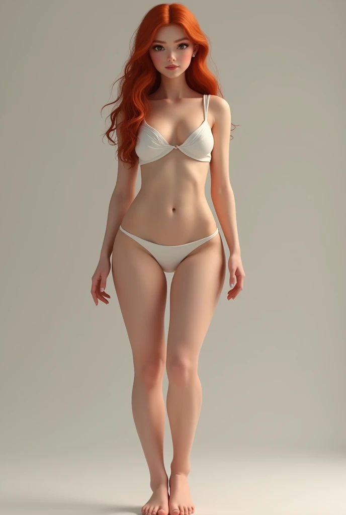 (photorealism:1.2), 1 ,petite body, nice waist, meduim tits,red wavy hair, not very tall, full body, very petite and girly