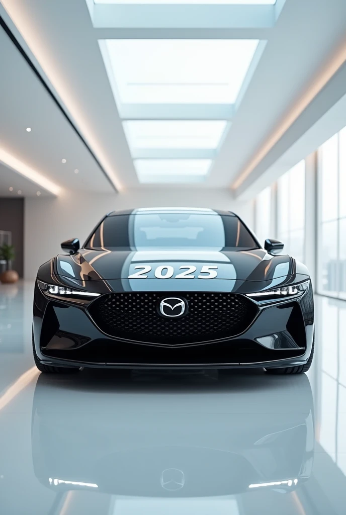 A stunning, futuristic ( 2025 Mazda 6 ) takes center stage in a luxury white showroom. The vibrant black exterior gleams, drawing attention to its sleek, aerodynamic design and bold accents. The (2025 Mazda 6 ) " is prominently displayed in large, metallic letters on the car, set against a dark wall. The interior  view showcases the cutting-edge innovation and technology of its time, inviting potential buyers to experience the future of automotive design and performance. This awe-inspiring image promises an unparalleled driving experience.
Give me 10 pics of 2025 Mazda 6