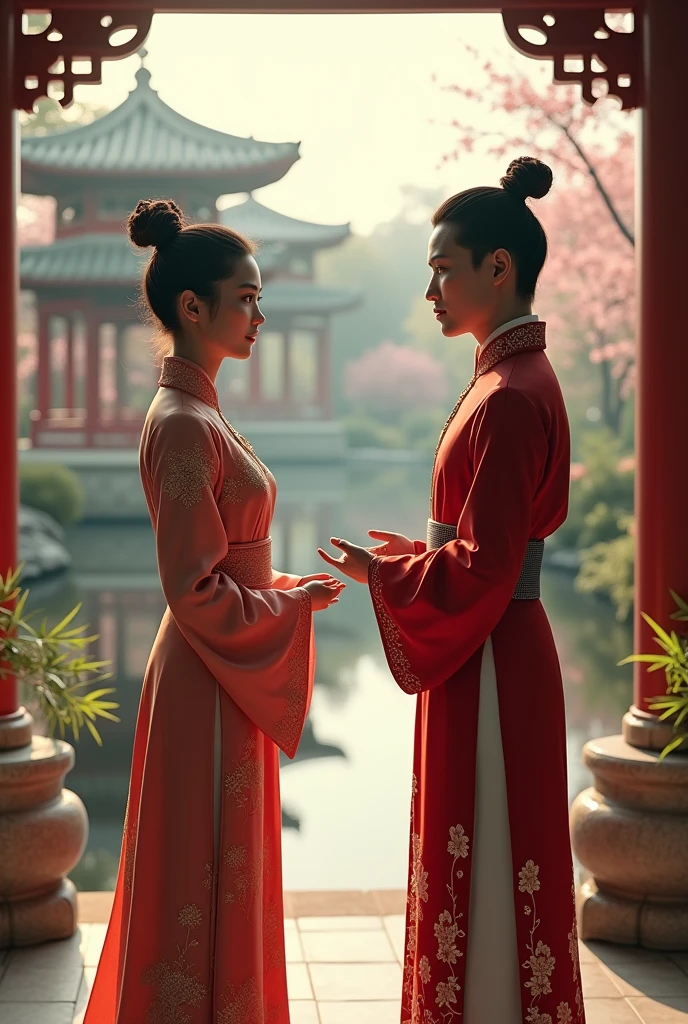 Jade Picon and Davi Brito Having a Chinese Standing Discussion