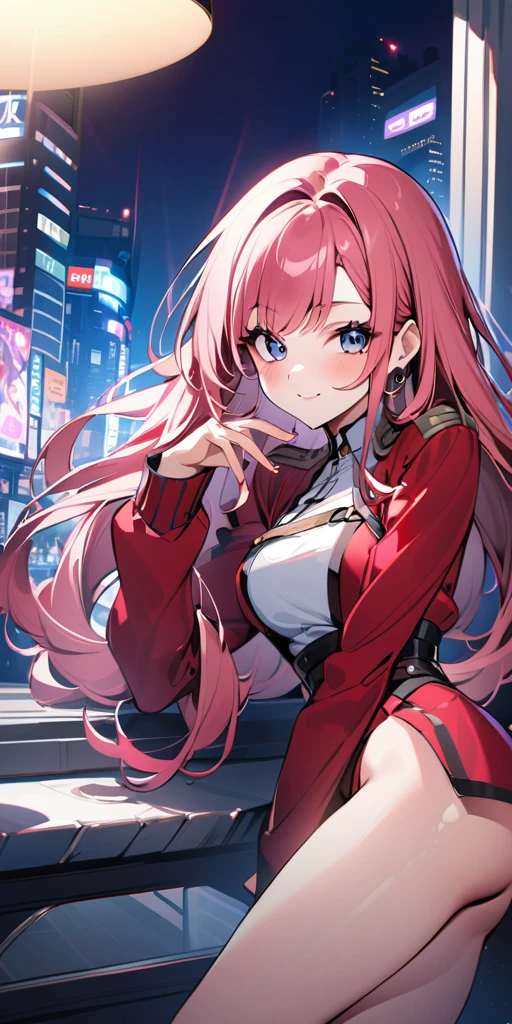 ((Highest quality、masterpiece、Anime Style、Highest quality、High resolution、8k、detailed、ultra-detailed:1.3))、Long legs、Sharp focus:1.2, Beautiful woman with perfect figure:1.4、(smile:1.2), double eyelid、30-year-old woman、Sexy pose、((((Shut your mouth.、One Woman、ワンピース:1.5)))),The background is tokyo