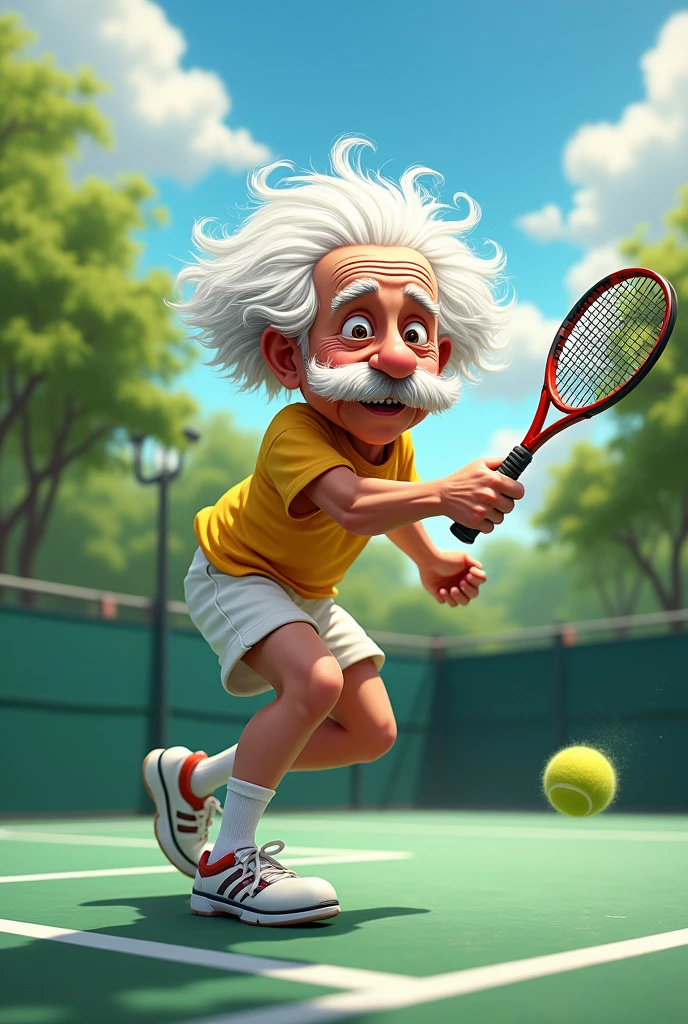 Albert Enastéis playing tennis