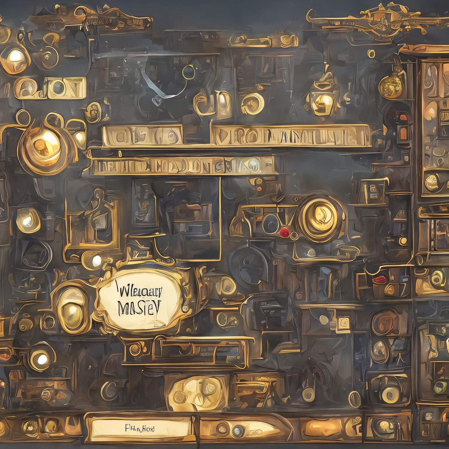 A fantasy machine for creating equipment, plain background