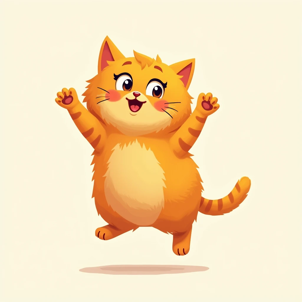 cute orange cat Jump