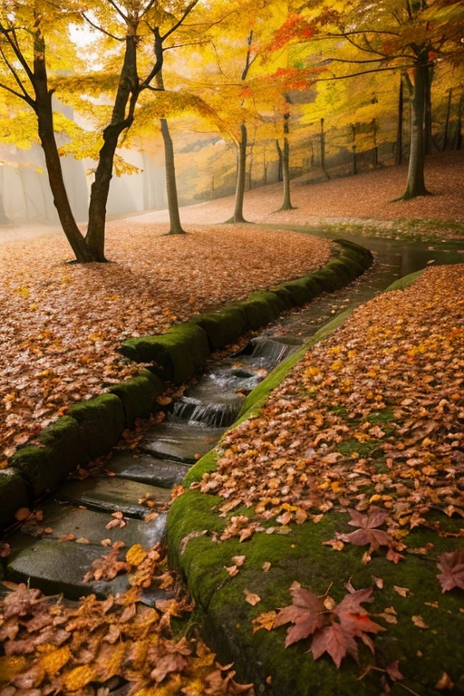 forest、autumn leaves