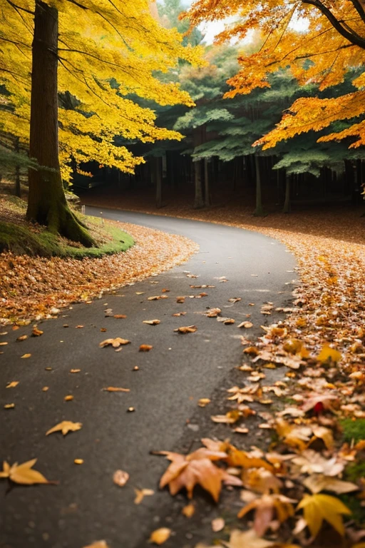 forest、autumn leaves