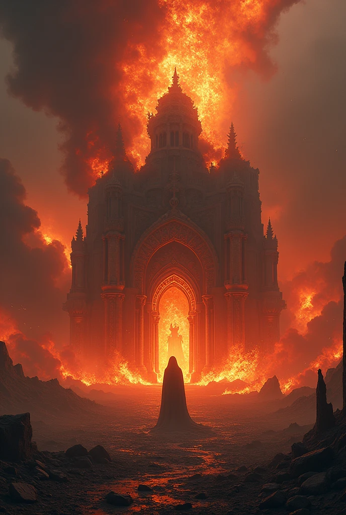 world ending in fire and the temple of the antichrist in ruins