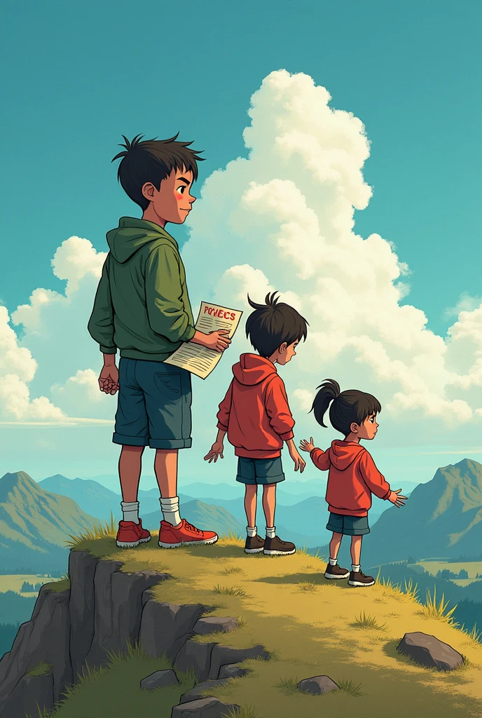 Can you make me the illustrations for this story? **Title: "Emotions in the Realm of Decisions"**

En un mundo brillante and colorido, where everything was possible, There was a magical kingdom called Decisions. In this kingdom lived three characters who represented the forces that guided the lives of young people.: **Orders**, **traditions** and **Whims**. Each one had a special role, but they were often in a great debate about who had control.

**Orders** era una figura alta and autoritaria, always with a list of rules in hand. "Things should be done this way!", He used to say in a firm voice. At his side was **traditions**, que llevaba una chaqueta colorida and siempre hablaba de lo que "It has always been done". "We must follow the traditions", He said con un tono nostálgico.

But in the corner of the kingdom, había un pequeño and travieso personaje llamado **Whims**. Era un ser lleno de energía and curiosidad, always wanting to explore new ideas. "¡Es divertido hacer lo que ando quiero!", exclaimed, jumping from one side to the other.

One day, The three of them decided to take a trip to Decision Mountain., un lugar donde se He said que podían encontrar la verdad sobre su rol en la vida de los jóvenes. While climbing the mountain, They started arguing.

**Orders** He said: "Young people must follow my rules! Without me, would be lost. ¡Necesitan saber cuándo hacer la tarea and cuándo irse a dormir!"

**traditions** answered: "But customs are important too. Without them, They wouldn&#39;t know how to celebrate their birthday or enjoy the holidays.. Traditions unite us!"

At that moment, **Whims** intervened: "But not everything has to be like this! Sometimes, What we really want is what we feel inside. You should try it! Isn&#39;t it fun to do something unexpected??"

Los tres personajes llegaron a la cima de la montaña and encontraron un espejo mágico. Looking at him, cada uno saw lo que realmente representaba. **Orders** saw 