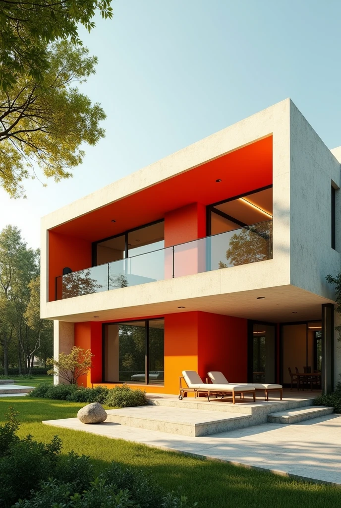 House with neoplasticism improves design