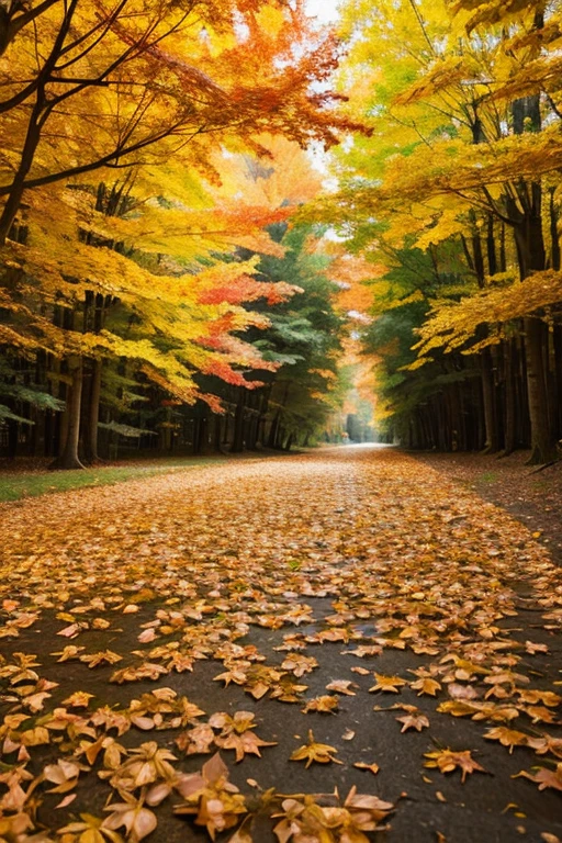 forest、autumn leaves