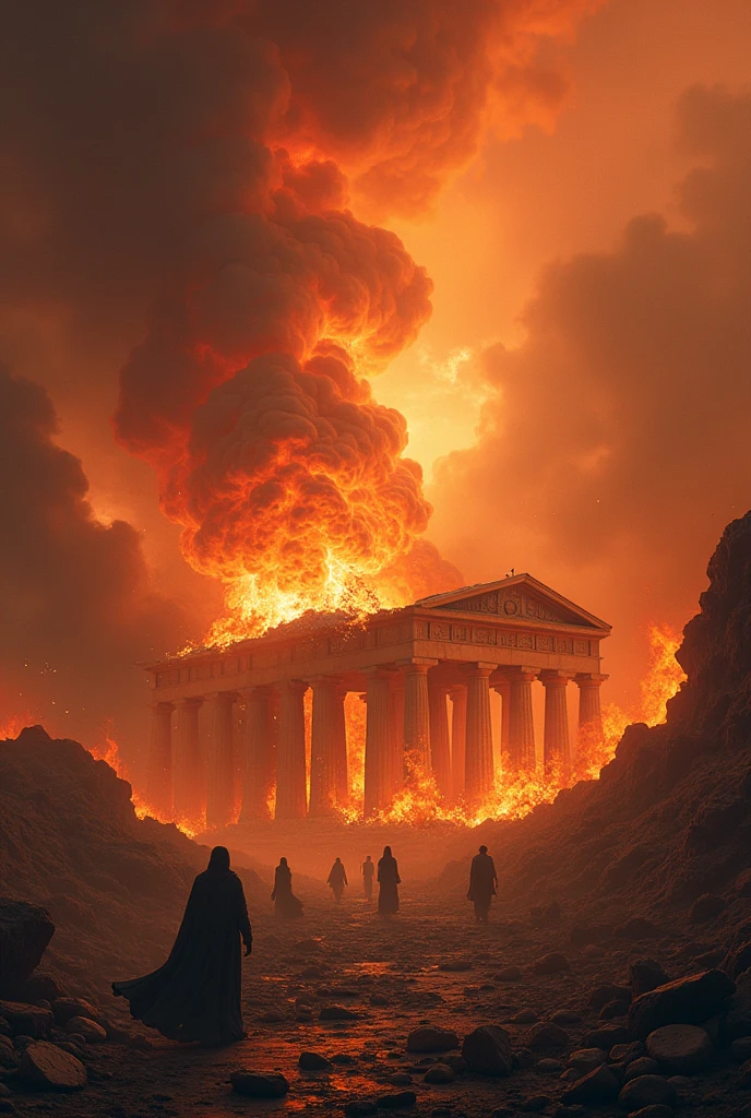 world ending in fire and solomon's temple in ruins