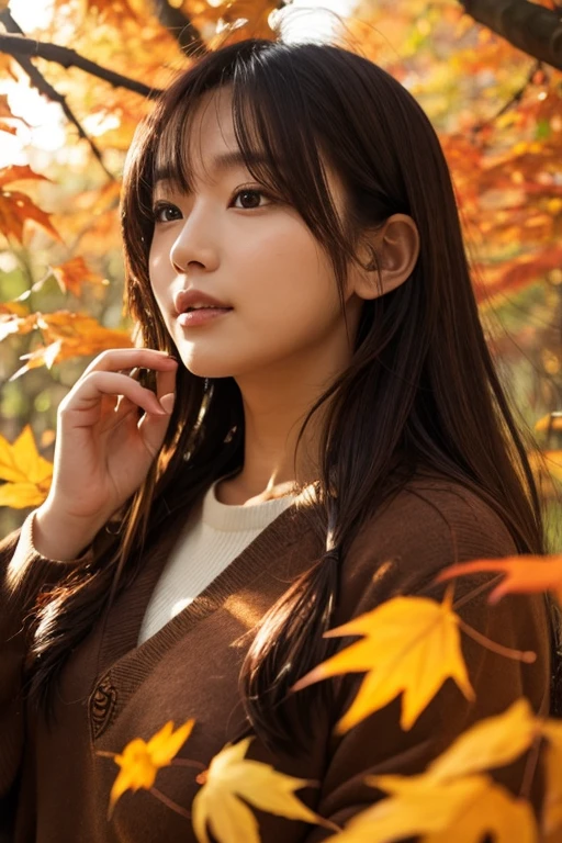 forest、autumn leaves