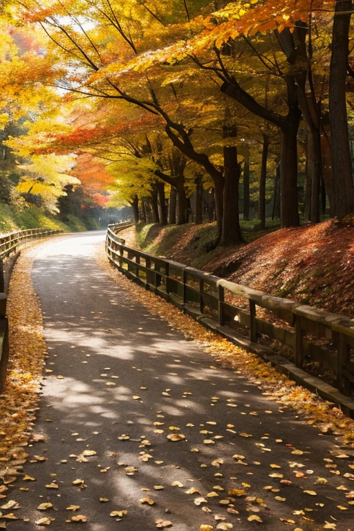 forest、autumn leaves
