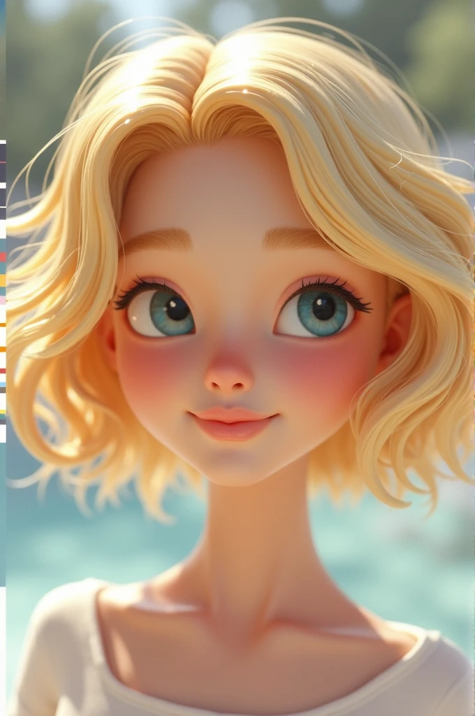 blonde short hair