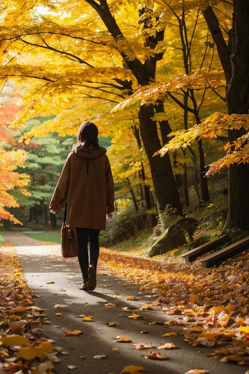 forest、autumn leaves