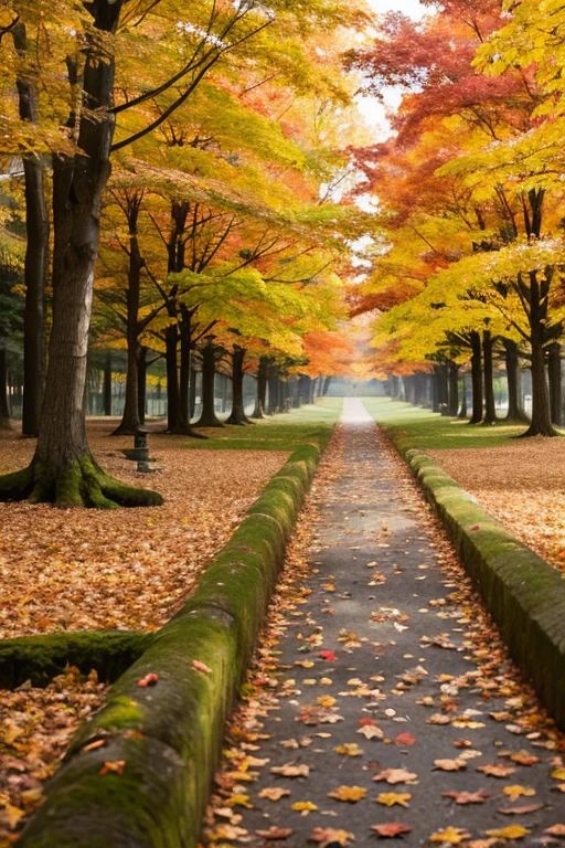 forest、autumn leaves