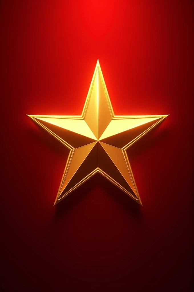 Red background with a golden five-pointed star