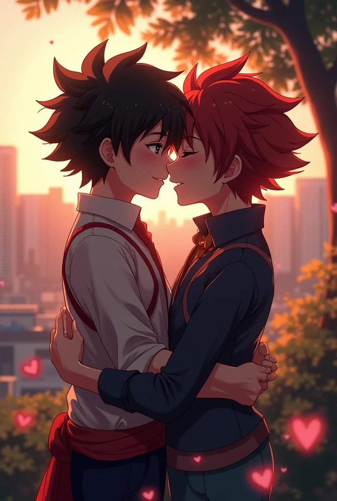 deku and todoroki kissing scene