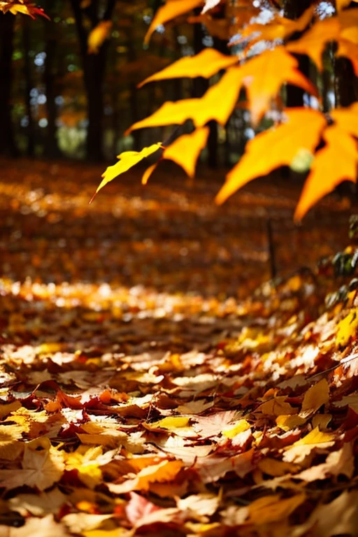 forest、autumn leaves