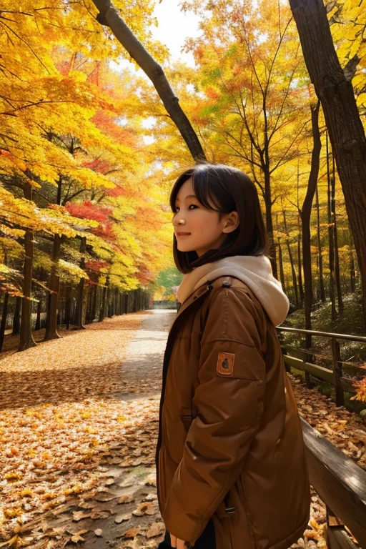forest、autumn leaves