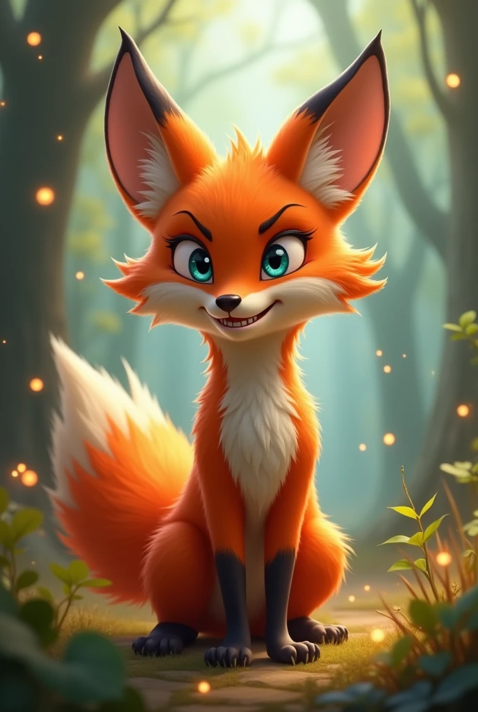 An animated image of a fox with a very mischievous smile