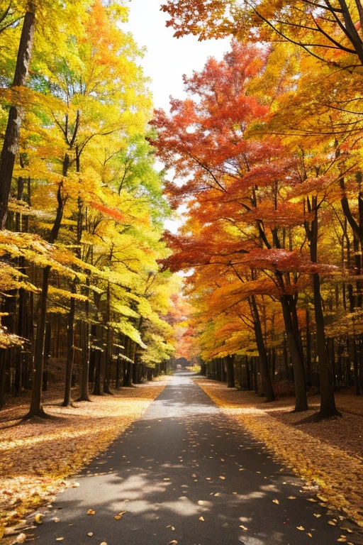 forest、autumn leaves