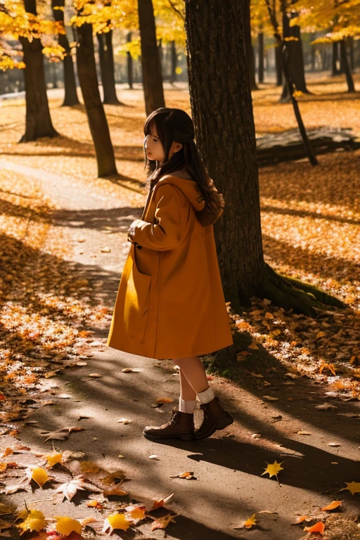 forest、autumn leaves