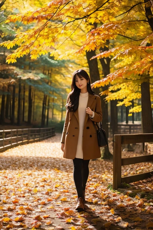 forest、autumn leaves