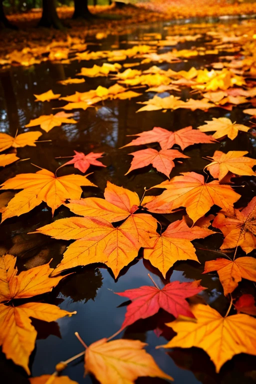forest、autumn leaves