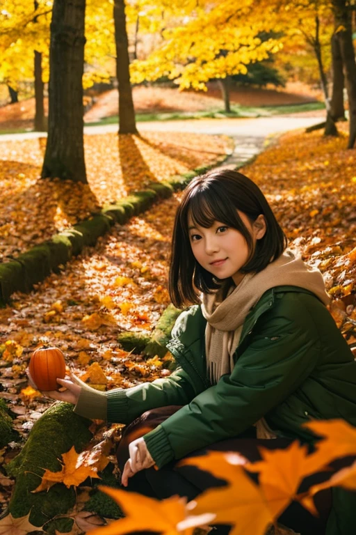 forest、autumn leaves