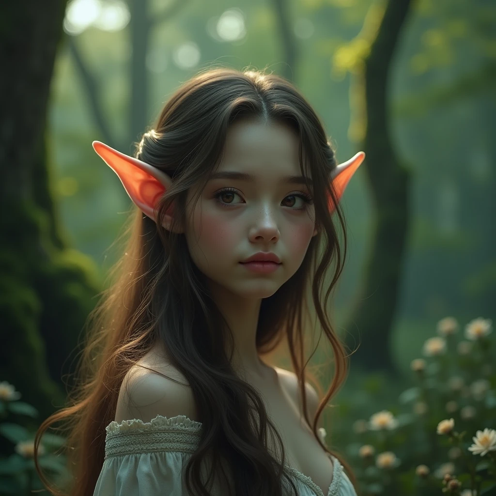 cinematic portrait of a beautiful elf girl