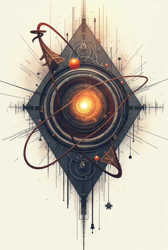 Tattoo idea drawing for quantum physics