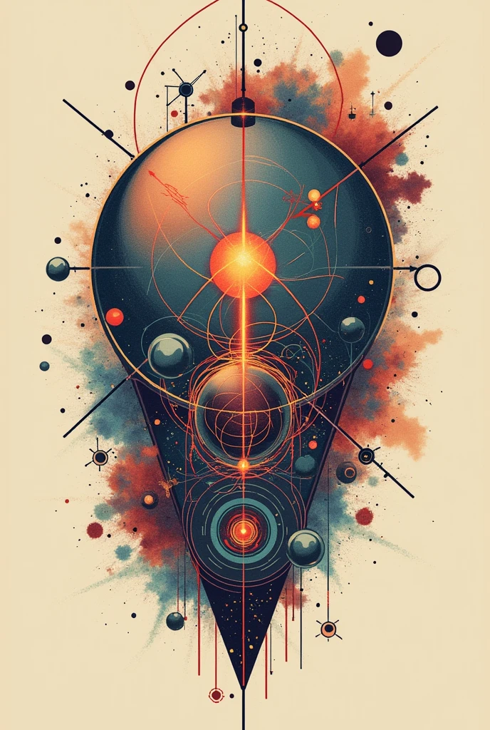 Tattoo idea drawing for quantum physics