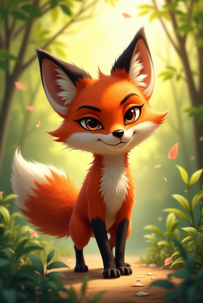 A picture of a very mischievous fox