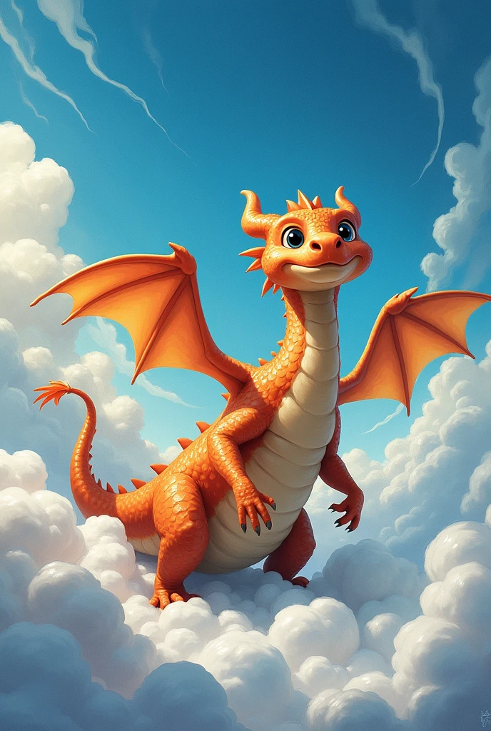 A drawing depicted a friendly dragon coming out of the paper and teaching them to fly through the sky.