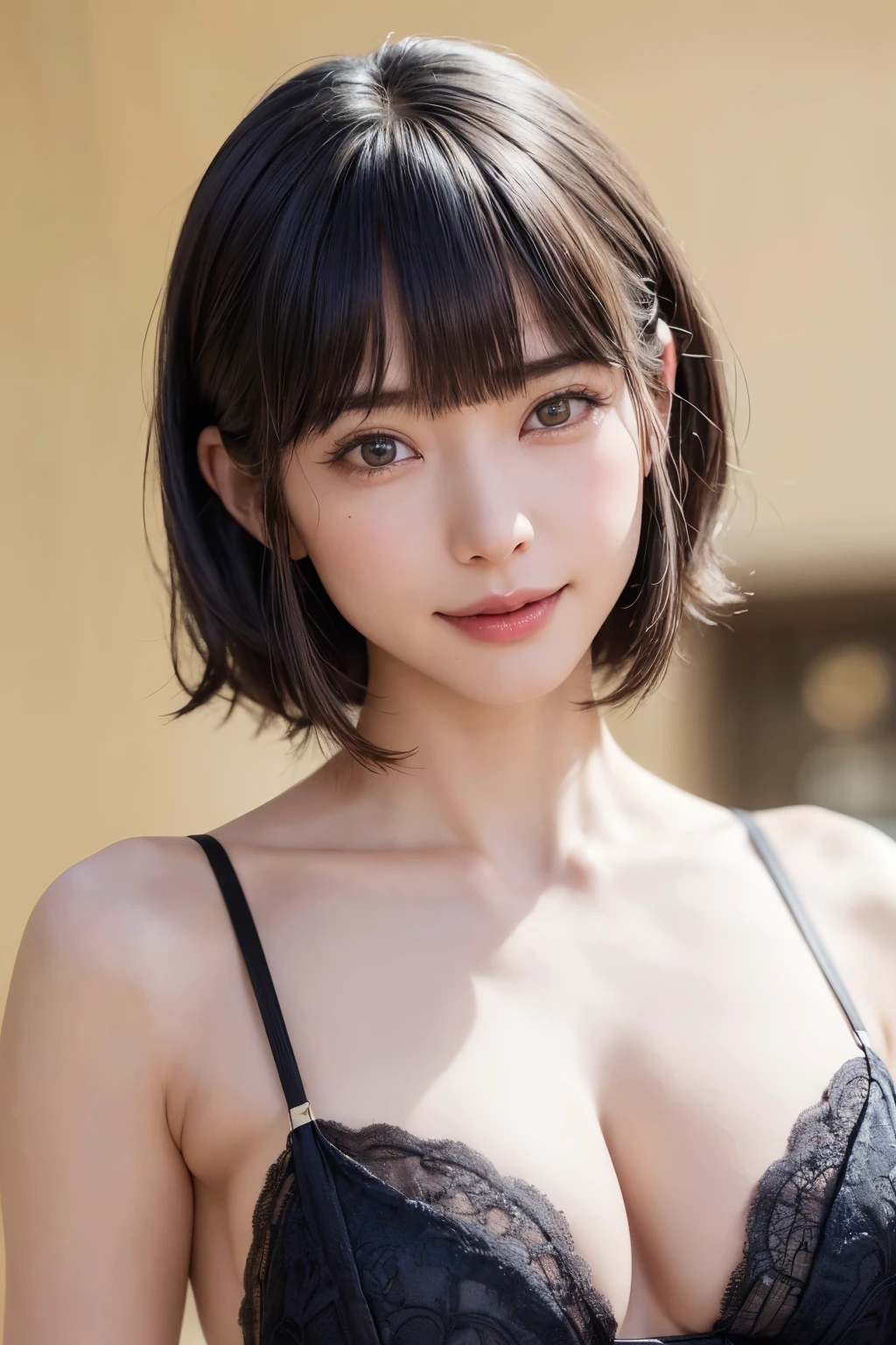 (Tabletop, Highest quality、Ultra-high resolution、Face focus focus、Focus on the side、Focus on the navel、Focus on the décolletage、Very attractive beauty、Add strong highlights to the eyes、Look closely at the camera:1.4、Really beautiful bangs:1.4、Short Brunette Bob(With bangs):1.4),1 girl, Report, Black-haired, Realistic, Looking at the audience, Pale black eyes, short hair, lips, Lip gloss, Upper Body、Big eyes、eyelash)、((Italian natural background、Hyper Realistic Stick:1.4))、((short hair with bangs:1.4、Beautiful 46-point bangs:1.4、{Hugeな|big|Hugeなな|Mega} chest:2, chestの谷間:2、Big eyes、Give students a very strong highlight、very bigger chest、Looking at the audience、Very beautiful beauty、Show me your ears、Beautiful long neck、Beautiful neckline、smile、A smilee Beautiful Teeth、Open your mouth and smilee))、2、Very cute supermodel、Perfect Anatomy、{Huge|big|Hugeな|Mega} chest, chestの谷間、とても可愛いsmile、Beautiful Teeth、Beautiful décolletage
