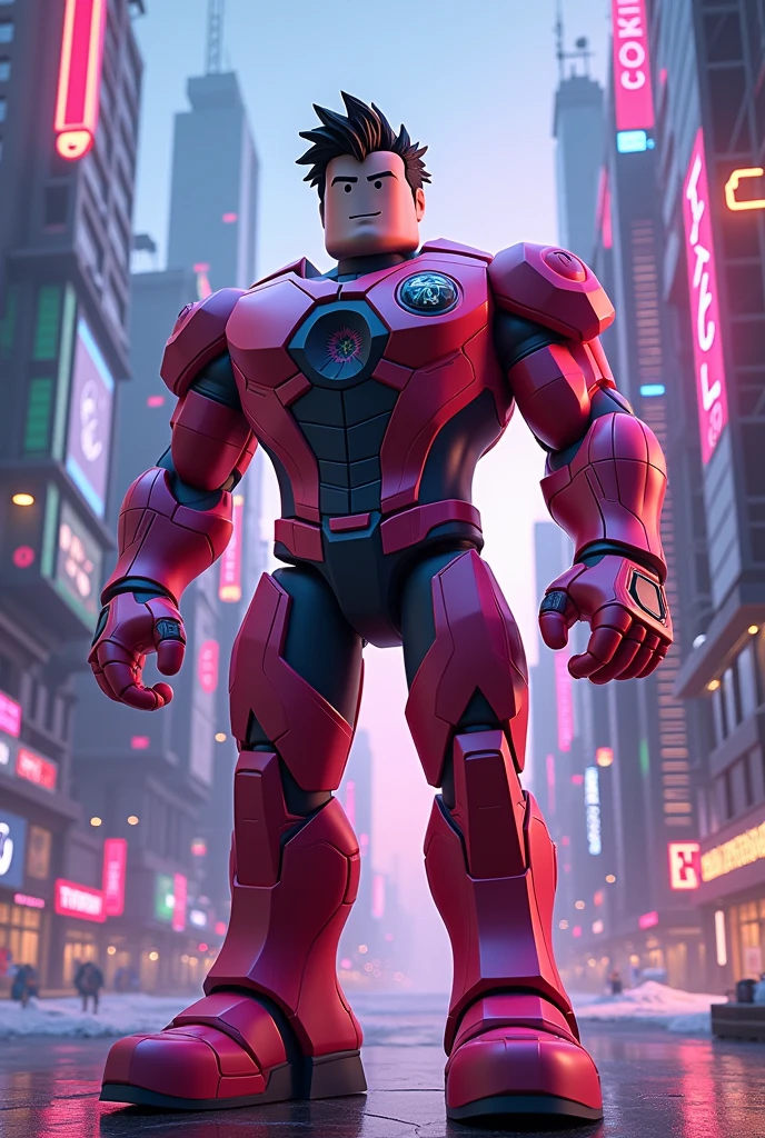 Roblox male character written in big letters tmc city
