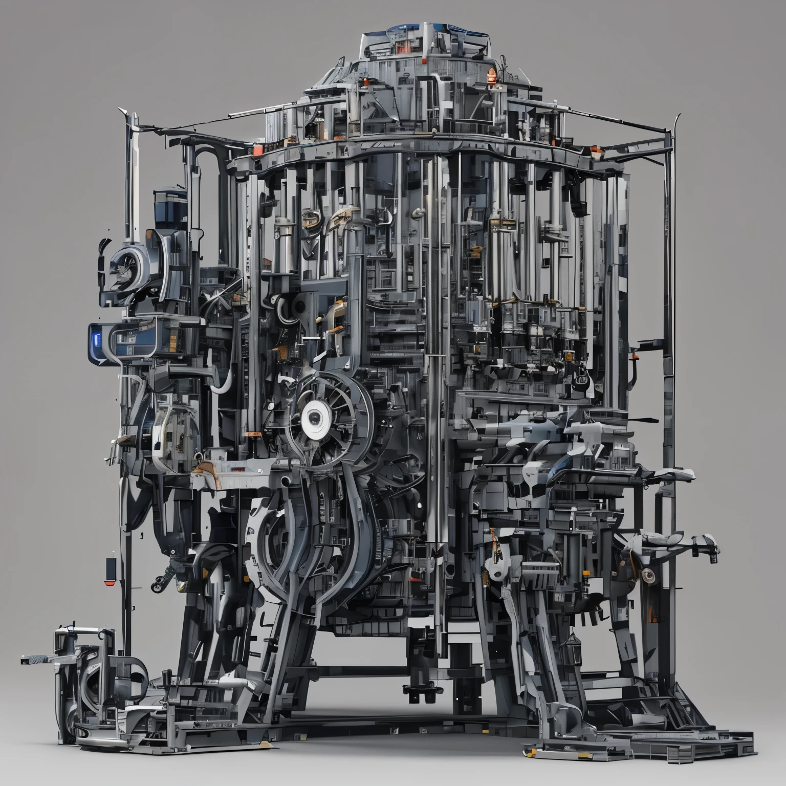 a strange machine, plain background