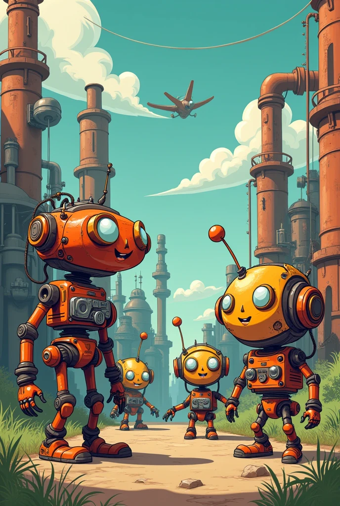 mechanical cartoon drawing
