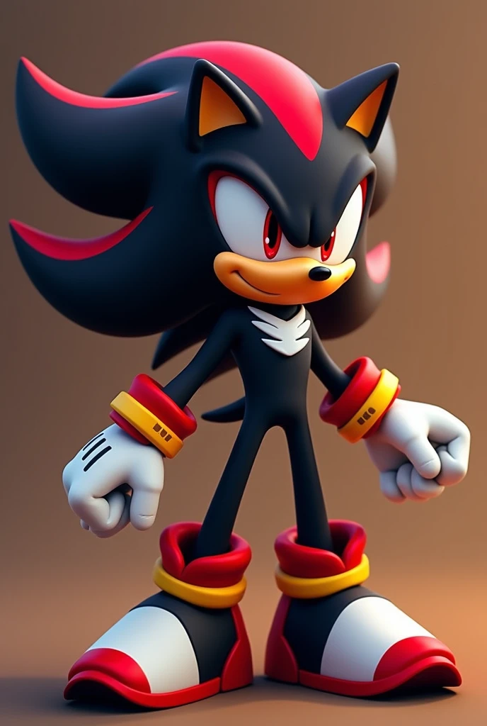 Create Shadow the hedgehog from Sonic now give him more muscles now give him a penis