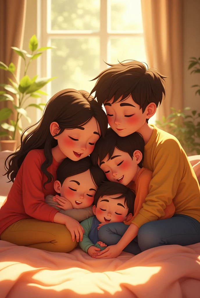 animated image, of people in a safe place, full, trusted, a place of love