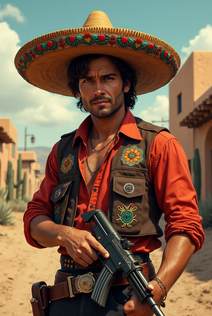 Mexican Han Solo wearing a Mexican sombrero