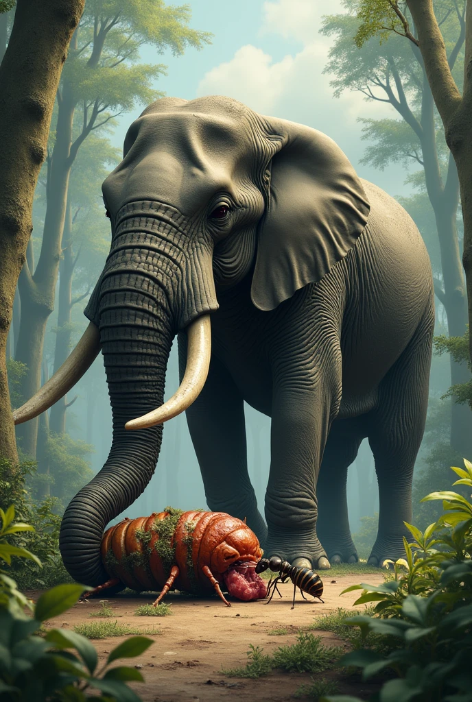 An ant eating an elephant 