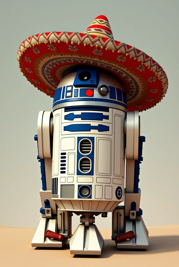 R2D2 wearing Mexican Sombrero 