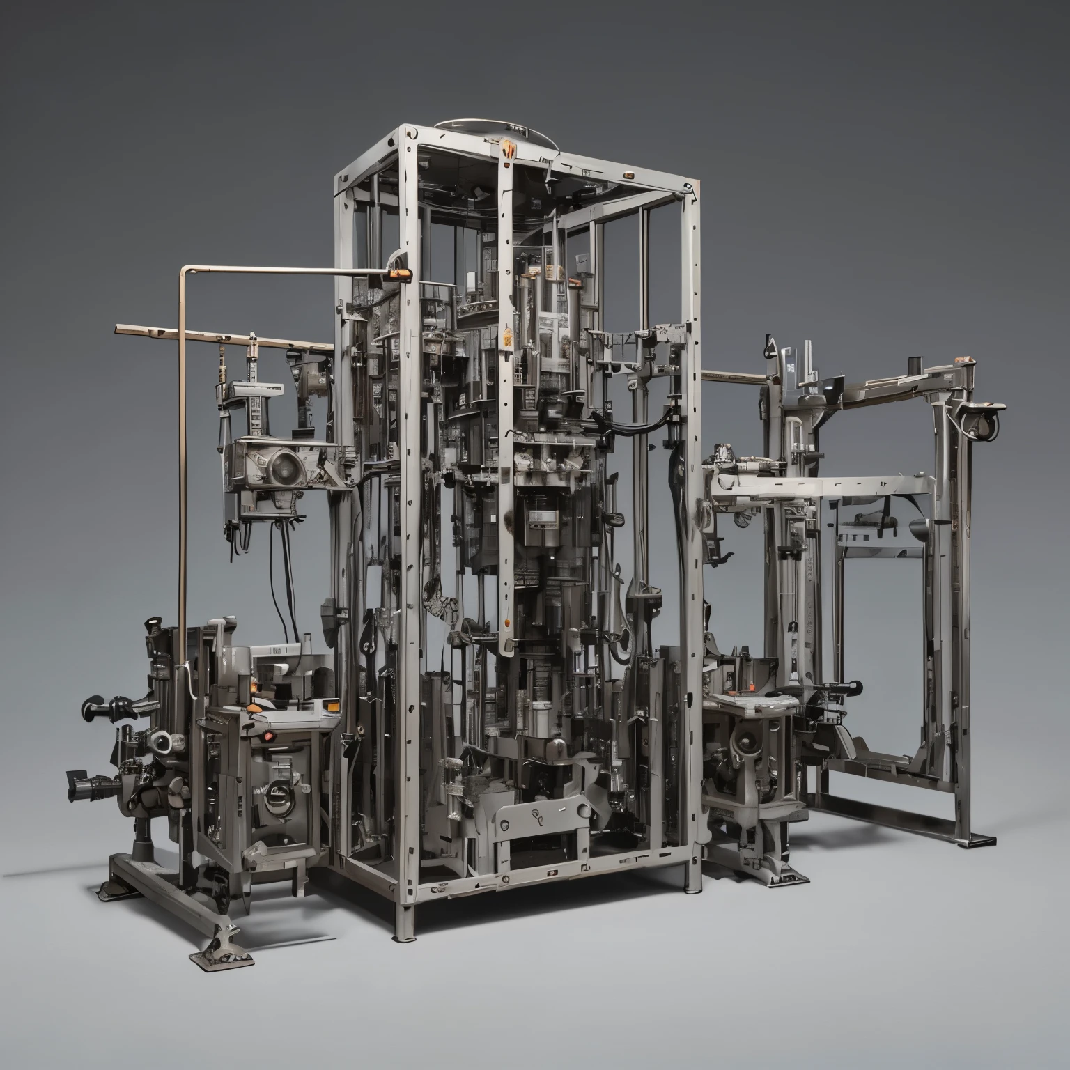 a strange machine for creating equipment, plain background