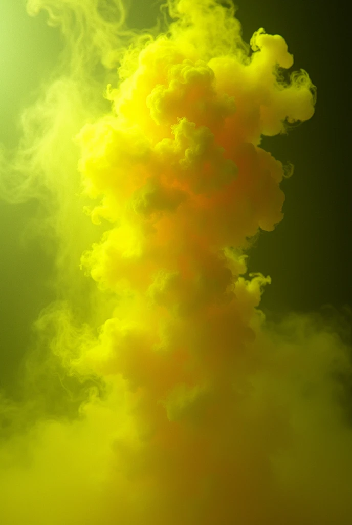 A psychedelic art melting of fluorescent yellow smoke written ACID SMELL with the font melting