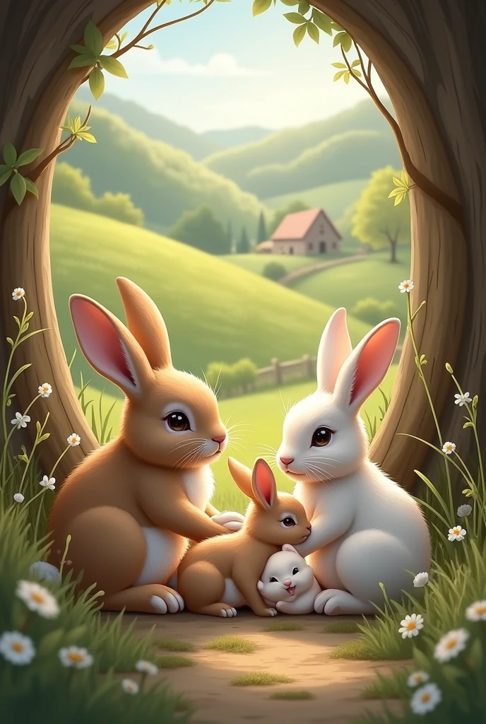 Rabbit breeding in the countryside