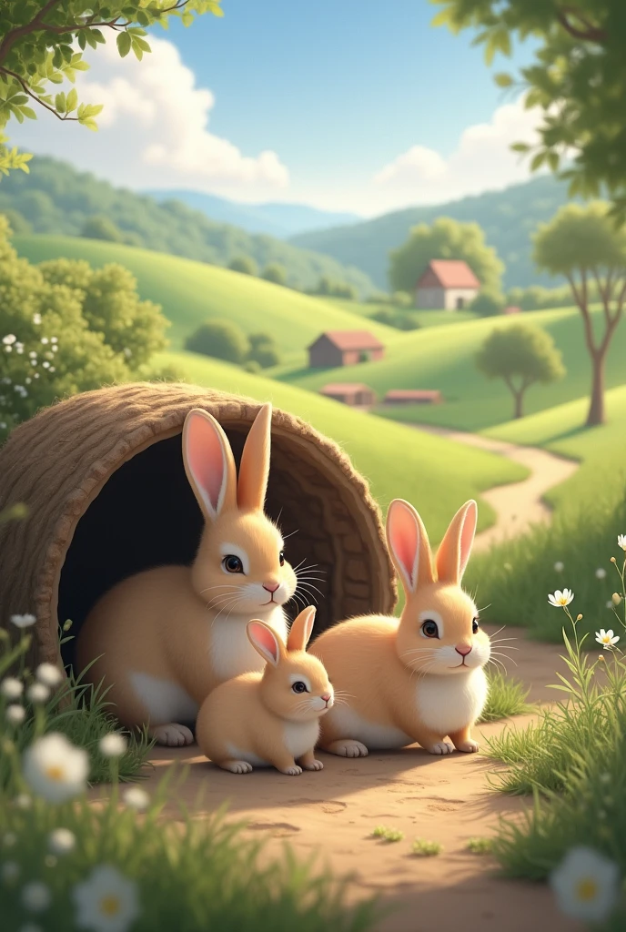 Rabbit breeding in the countryside