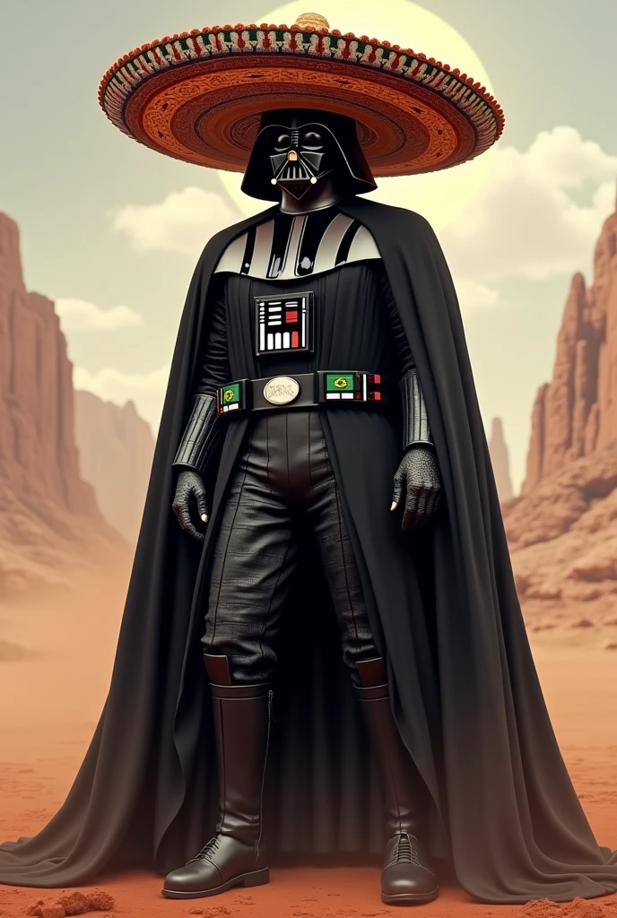 Darth Vader wearing Mexican Sombrero