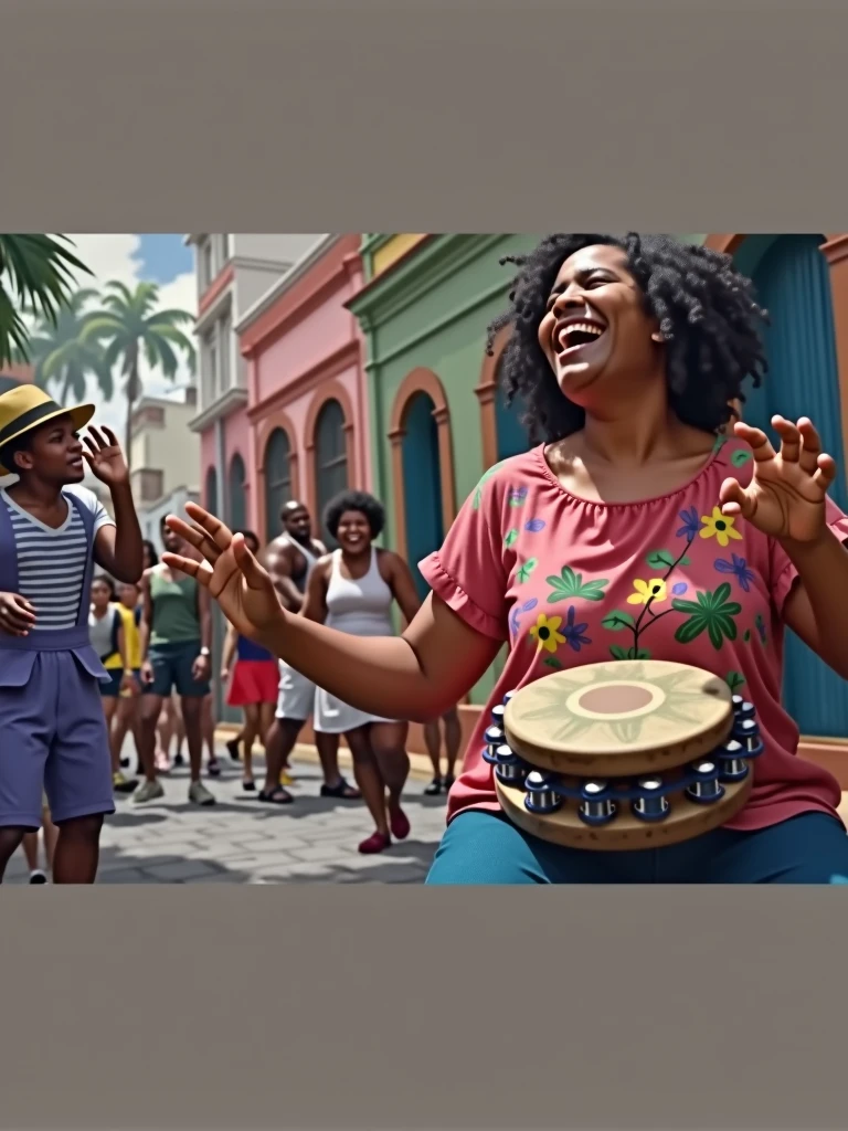 Playing pagode with a Brazilian tambourine