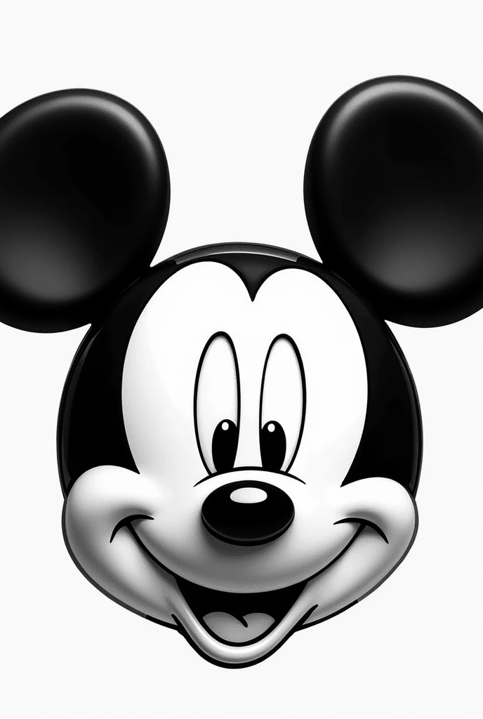 Mickey mouse classic black and white face